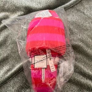 Victoria's Secret Vibrant Pink and Red Slippers